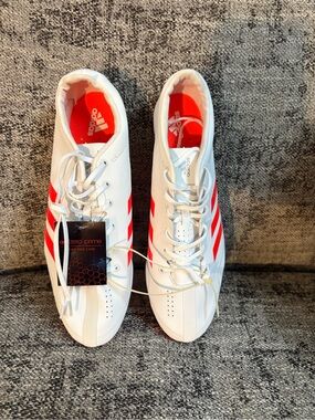 adidas Performance adizero Prime SP Running Shoe with Spikes White/Infrared/Meta